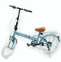 Bicicleta Dobrável Fenix Blue Light - Kit Marcha Shimano - 6 Velocidades