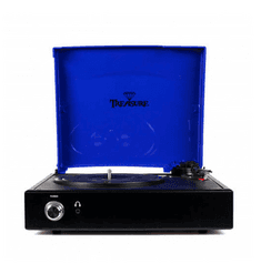Vitrola Toca Discos Treasure - Blue Royal / Black com Software de Gravação para MP3
