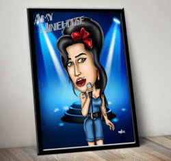 Pôster com Moldura Amy Winehouse