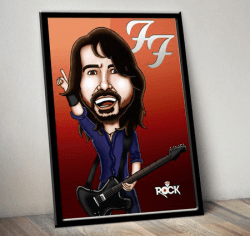 Pôster com Moldura Dave Grohl - Foo Fighters
