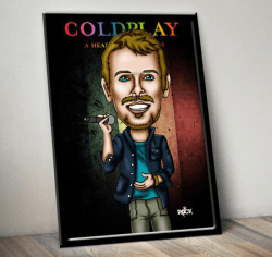 Pôster com Moldura Chris Martin - Coldplay
