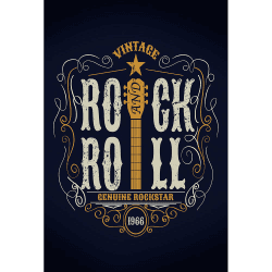 Placa Decorativa Rock and Roll