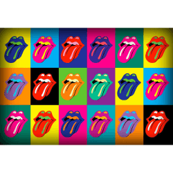 Placa Decorativa The Rolling Stones Logo