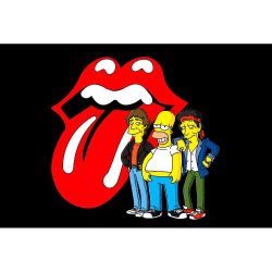 Placa Decorativa The Rolling Stones Simpsons