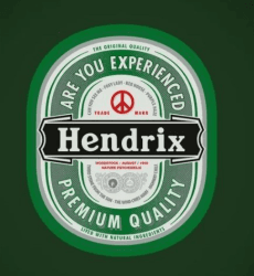 Camiseta Rock Hendrix Heineken Verde Musgo Premium