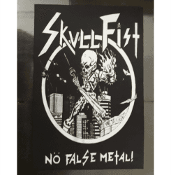 Patch Skull Fist - No False Metal